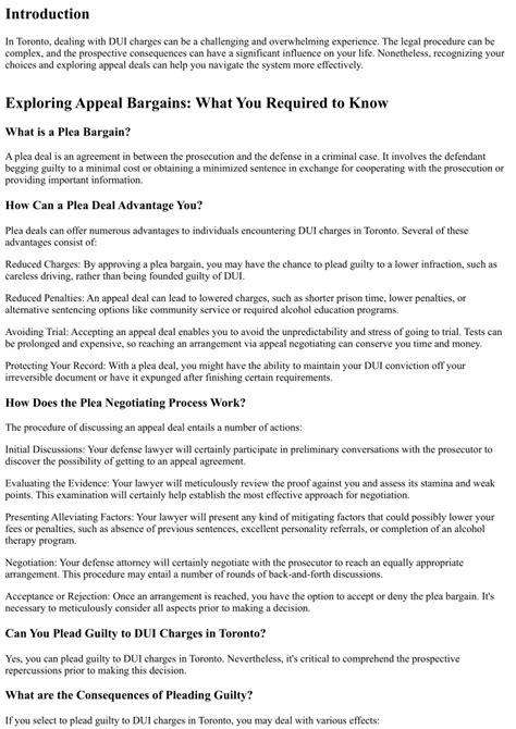 Ppt Checking Out Plea Bargains And Pleading Guilty To Dui Charges In