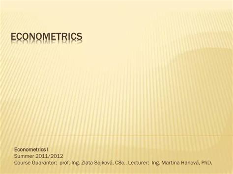 Ppt Econometrics Powerpoint Presentation Free Download Id 3220651 Ppt Econometrics Powerpoint Presentation Free Download Id 3220651