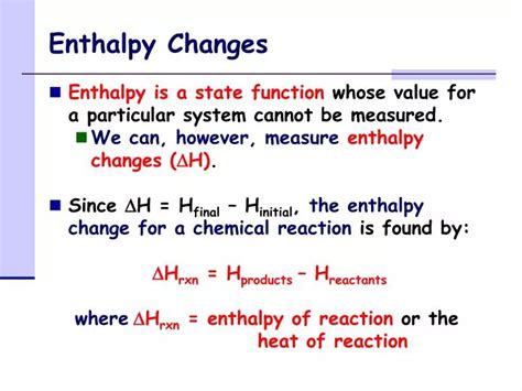 Ppt Enthalpy Changes Powerpoint Presentation Free Download Id 2914427