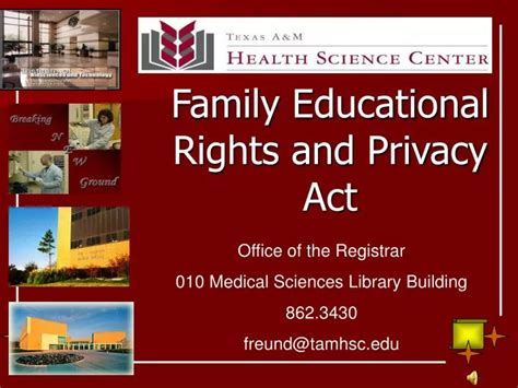 Ppt Family Educational Rights And Privacy Act Powerpoint Presentation