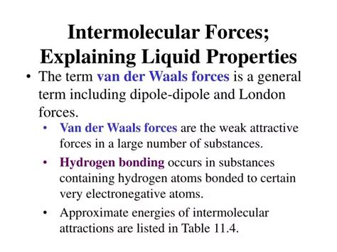 Ppt Intermolecular Forces Explaining Liquid Properties Powerpoint Ppt Intermolecular Forces Explaining Liquid Properties Powerpoint