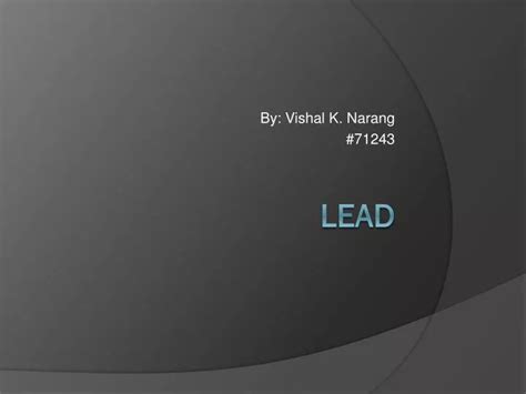 Ppt Lead Powerpoint Presentation Free Download Id 6450818