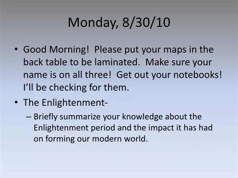 Ppt Monday 8 30 10 Powerpoint Presentation Id 5342425 Ppt Monday 8 30 10 Powerpoint Presentation Id 5342425