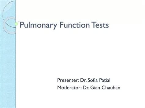 Ppt Pulmonary Function Tests Powerpoint Presentation Free Download