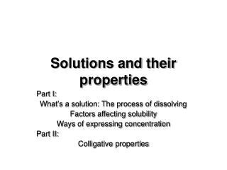 Ppt Solutions And Their Properties Powerpoint Presentation Free Ppt Solutions And Their Properties Powerpoint Presentation Free