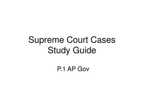 Ppt Supreme Court Cases Study Guide Powerpoint Presentation Id 5429021