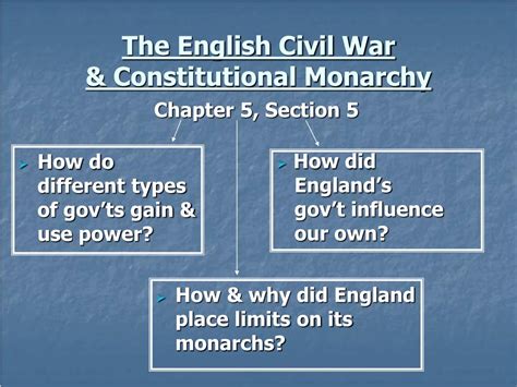 Ppt The English Civil War Constitutional Monarchy Powerpoint Ppt The English Civil War Constitutional Monarchy Powerpoint