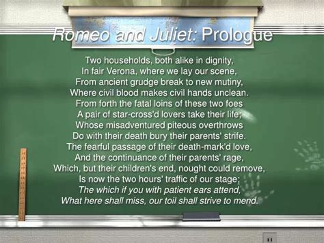 Ppt The Prologue Of Romeo And Juliet Powerpoint Presentation Free