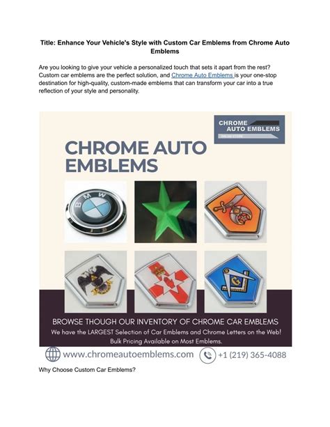 Ppt Title Enhance Your Vehicle Amp 39 S Style With Custom Car Emblems From Ppt Title Enhance Your Vehicle Amp 39 S Style With Custom Car Emblems From