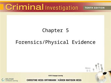 Pptx Chapter 5 Forensics Physical Evidence Dokumen Tips