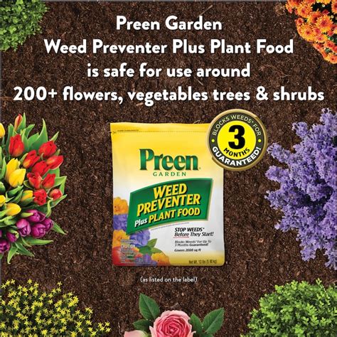 Preen Garden Weed Preventer Plant Food 13 Lb 2080 Sq Ft Pre Emergent