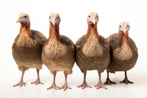 Premium Ai Image Displaying Tom Turkeys Proud Gathering On A White Or