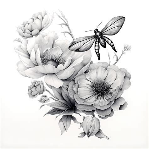 Premium Ai Image Harmony In Ink Black And Gray Tattoo Design Of A