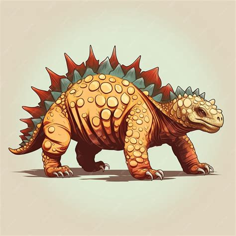 Premium Ai Image Illustration Of A Dinosaur With Spikes And Spikes On