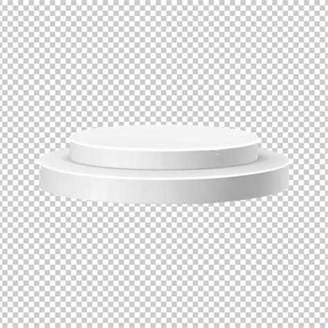 Premium Ai Image White Round Template Podium