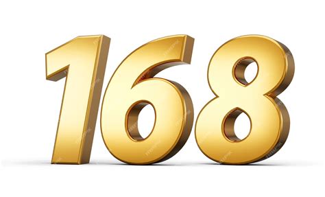 Premium Photo 3D Number 168 One Hundred Sixty Eight Gold Text Premium Photo 3D Number 168 One Hundred Sixty Eight Gold Text