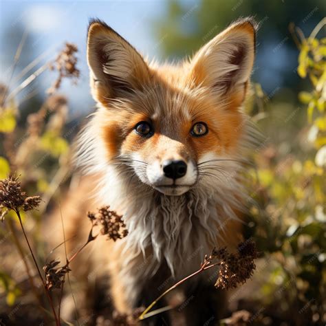 Premium Photo Curious Fox In Grassland Habitat