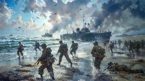 Premium Photo Dday Normandy Invasion Concept Art With Soldiers