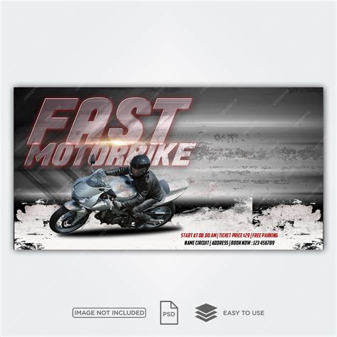 Premium Psd Motorcycle Racing Facebook Social Media Post Template