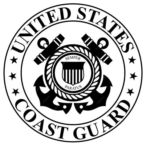 Premium Vector Black Seal Of The United States Coast Guard
