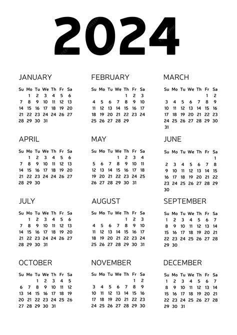 Premium Vector Calendar 2024 Week Start Monday Corporate Design