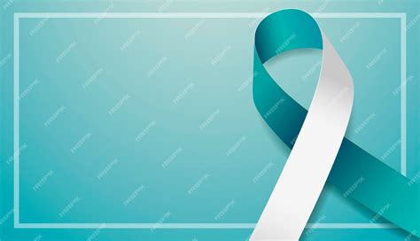 Premium Vector Cervical Cancer Awareness Month Banner With Teal And