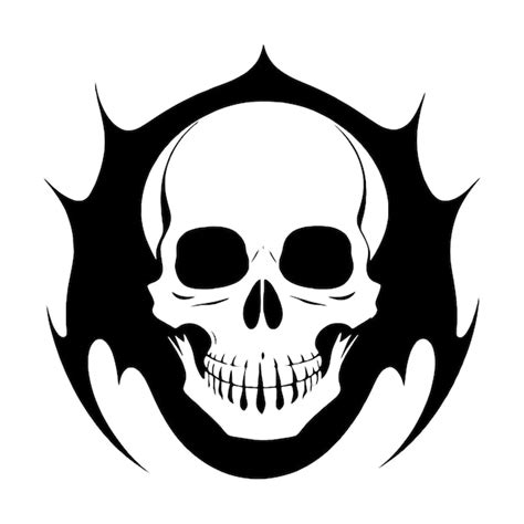 Premium Vector Skull Bones Skeleton Logo Simple Black Tattoo Premium Vector Skull Bones Skeleton Logo Simple Black Tattoo