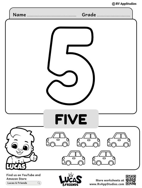 Preschool Coloring Pages Number 5 Worksheet At Tarleonardoblog Blog