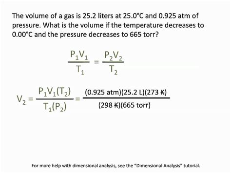 Pressure Volume And Temperature Formula