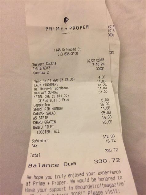 Prime And Proper Menu