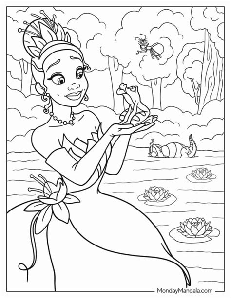 Princess And The Frog Coloring Pages To Print