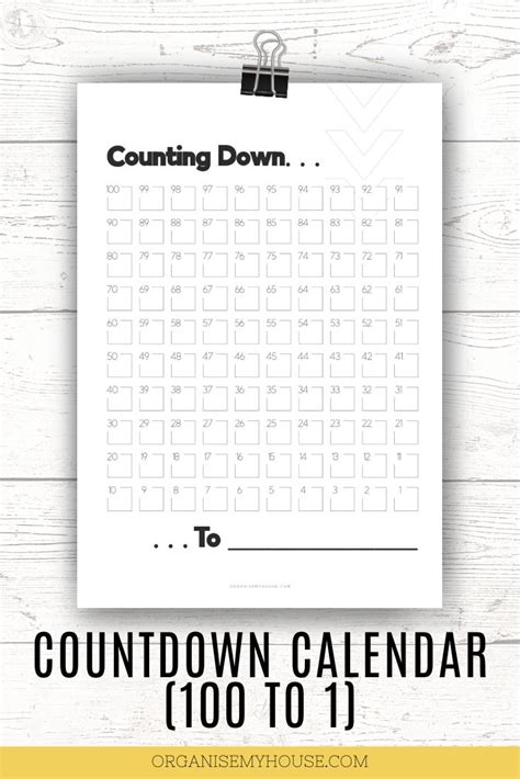 Printable Countdown Calendar How To Create A Printable Countdown