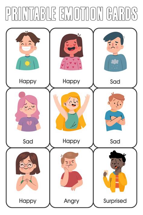 Printable Emotions Cards With Emotions Games Ideas Emotions Cards
