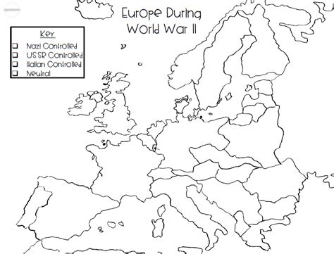 Printable Map Of Europe Ww2