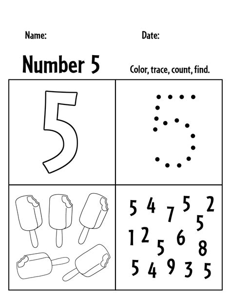 Printable Pictures Of Number 5 Activity Shelter Printable Pictures Of Number 5 Activity Shelter
