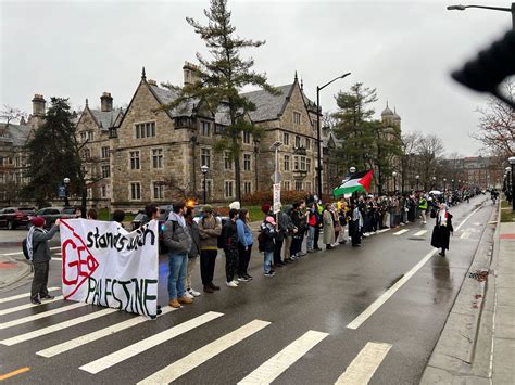 Pro Palestinian Protesters March To U Of M President S House After Cancellation Of Student Votes Michigan Advance