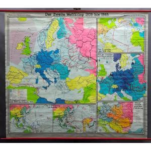 Proantic World War Two European History Wall Map 1939 1945 Wall Cha Proantic World War Two European History Wall Map 1939 1945 Wall Cha