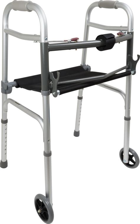 Probasics Aluminum Two Button Release Folding Walker Compass Health