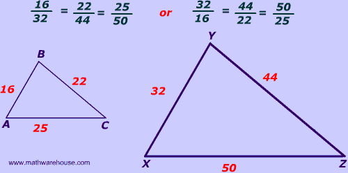 Proportional Triangles Corresponding Angles Opposite Sides Lesson