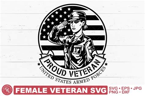 Proud Us Veteran Female Soldier Svg United States Of America Army Lady Patriotic Military Clipart Salute Patriot Memorial Day Dxf Etsy