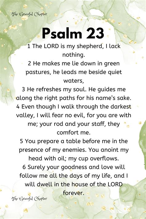 Psalm 23 Prayer of Comfort