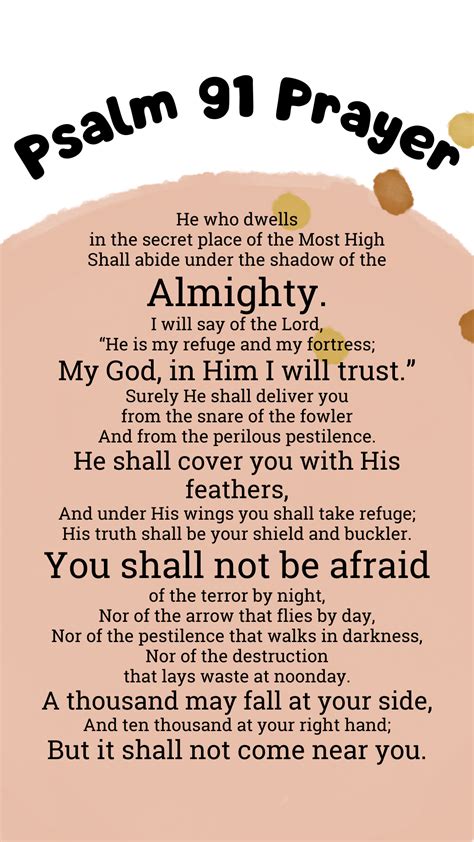 Psalm 91 Prayer Protection