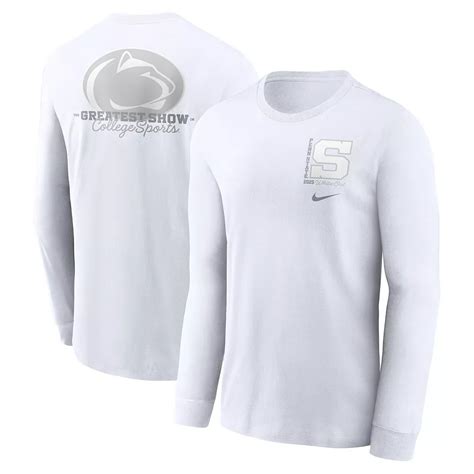Psu Penn State Nittany Lions White Out Long Sleeve T Shirt New Psu Penn State Nittany Lions White Out Long Sleeve T Shirt New