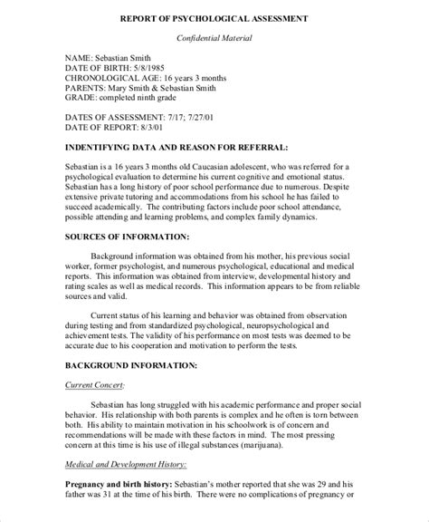 Psychological Report Writing