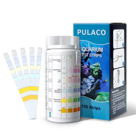 Pulaco Aquarium Fish Tank Test Strips 6 In 1 90 Count