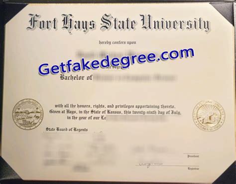 Purchase Fake Fort Hays State University Diploma Buy Fake High School