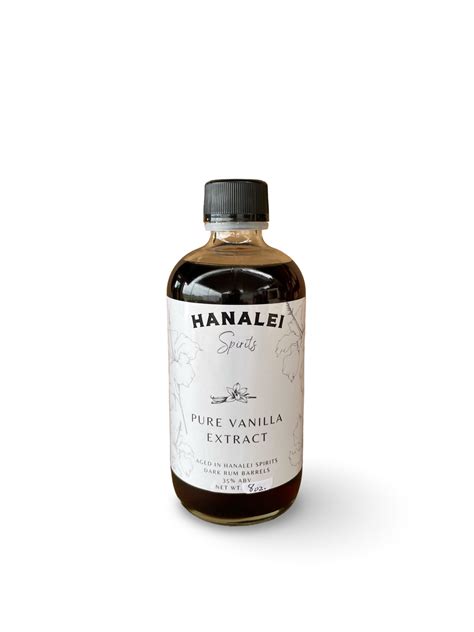 Pure Barrel Aged Vanilla Extract 8Oz Hanalei Spirits