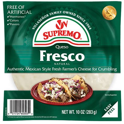 Queso Fresco Cheese Easily Crumbled V Amp V Supremo Foods