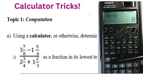 Question 1 A Simplify Complex Fraction Using Calculator End Of Term 3Rd 4Th Form Exam Revision