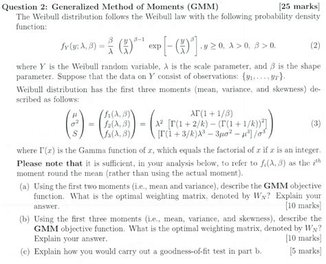 Question 2 Generalized Method Of Moments Gmm 25 Chegg Com Question 2 Generalized Method Of Moments Gmm 25 Chegg Com